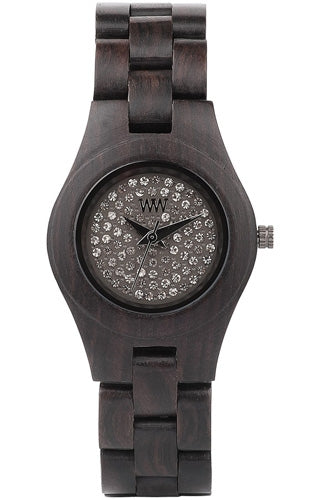 WeWood Moon Crystal Black 70204300 Damenuhr