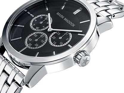 Mark Maddox Classic Schwarz/Stahl HM0011-17